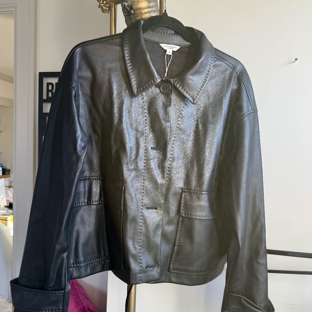 Black Faux Leather Jacket